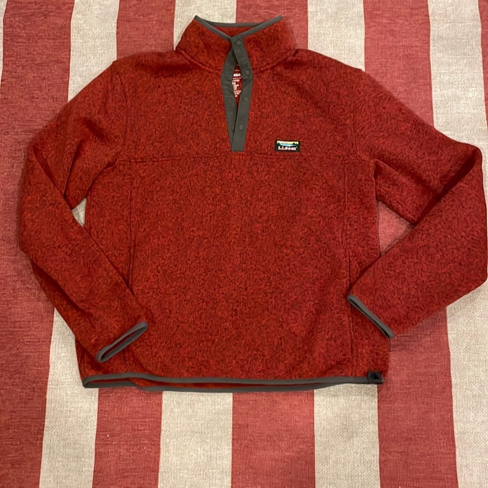 Mens L.L. Bean Sweater Fleece Pullover